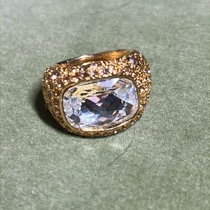 Kenneth Jay Lane Pave Crystal Ring KJL